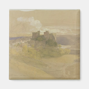 Aimant Château de Conway (graphite, la semaine et gouach