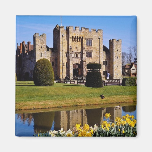 Aimant Château de Hever, fleurs de Kent (Devant)