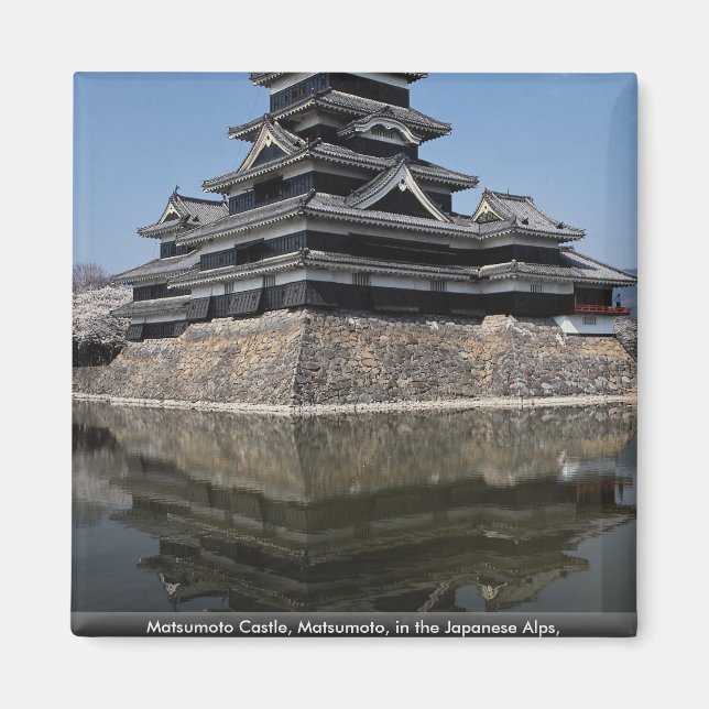 Aimant Château de Matsumoto, Matsumoto, dans les Alpes ja (Devant)