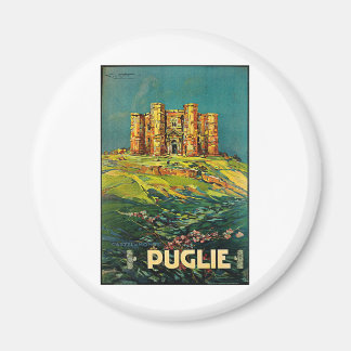 Aimant Château del Monte Puglie Art Vintage voyage