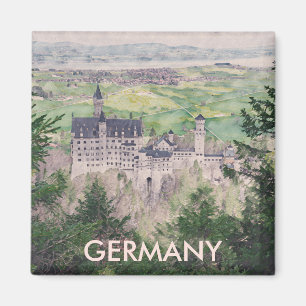 Aimant Château Retro Neuschwanstein en Allemagne