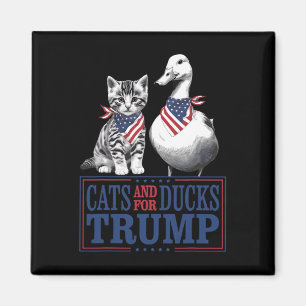 Aimant Chatons Pour Trump 2024 Chats Et Canards Pour Trum