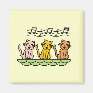 Aimant Chats de chant T-shirts et cadeaux