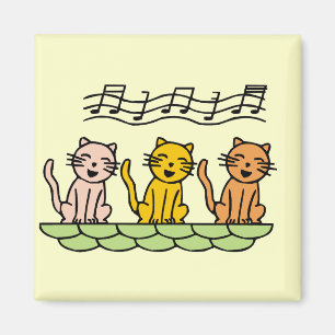 Aimant Chats de chant T-shirts et cadeaux
