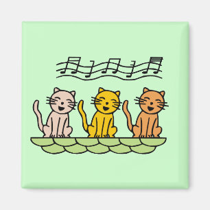 Aimant Chats de chant T-shirts et cadeaux