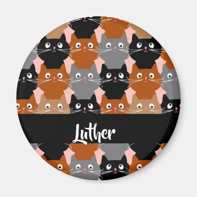 Aimant Chats heureux (Devant)