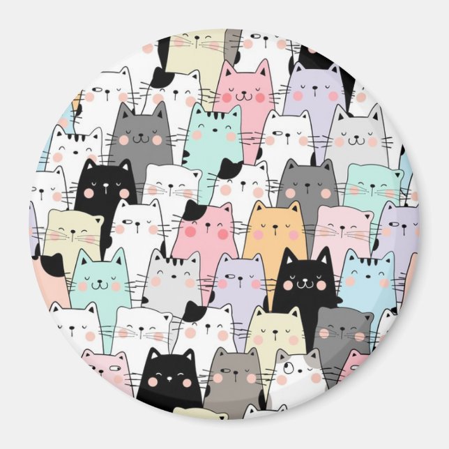 Aimant Chats mignons (Devant)