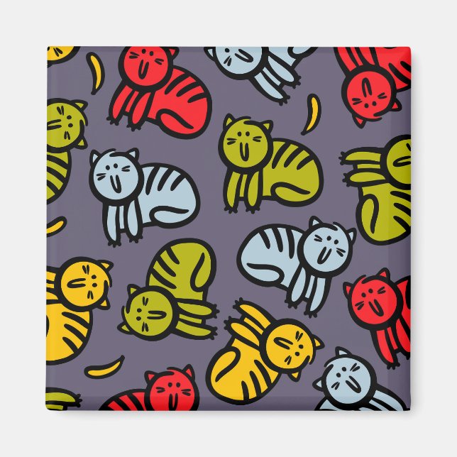 Aimant Chats plus bananes (Devant)