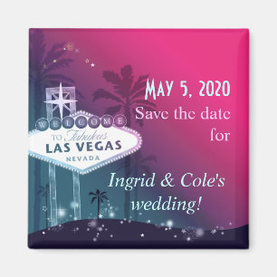 Aimant Chaud rose Las Vegas Strip Mariage Enregistrer la 