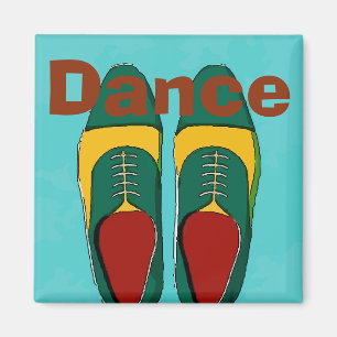 Aimant Chaussures d'hommes, danse, texte de changement