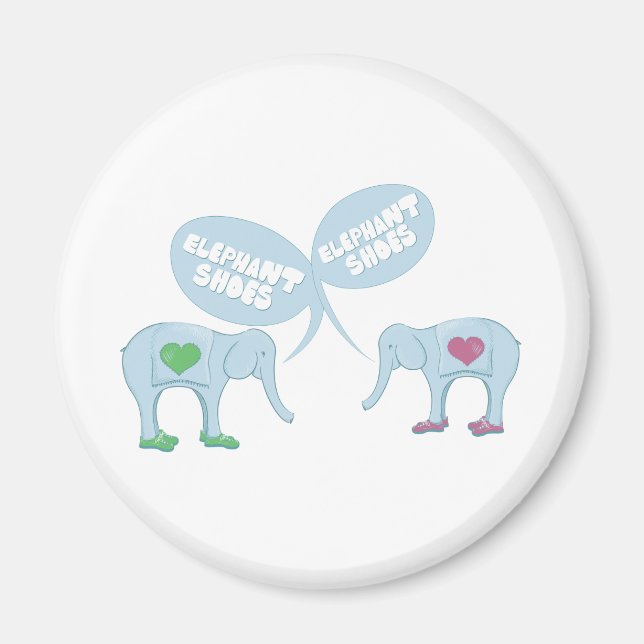 Aimant Chaussures éléphantes (Devant)