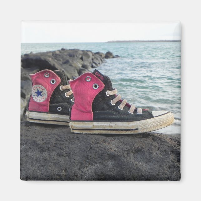Aimant Chaussures sur la plage (Devant)