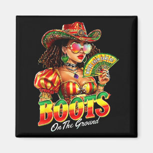 Aimant Chaussures sur le terrain Femme afro noire Cowgirl