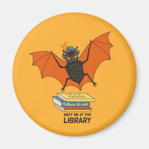 Aimant Chauve-souris lectrice Bibliothécaire fantaisist