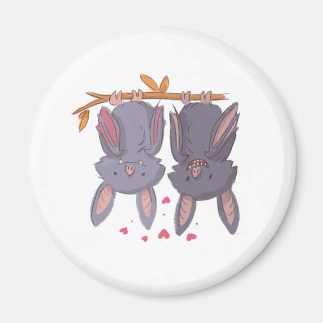 Aimant Chauves souris amoureuses (Devant)