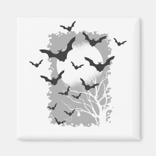 Aimant Chauves-souris Halloween Silhouette Noires Vampire