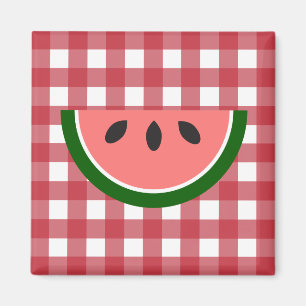 Aimant Checkered rouge de pastèque