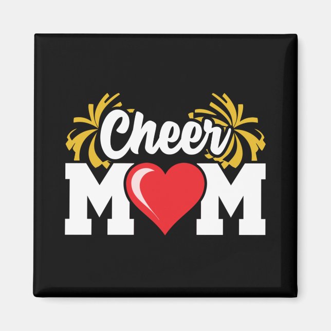 Aimant Cheer Mom - Pom-pom girl de lycée - Cheerled (Devant)