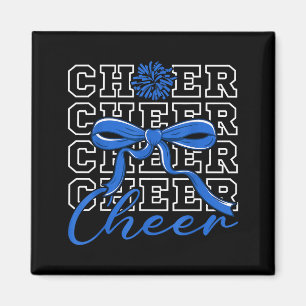 Aimant Cheerleading Acclamation Bleu Coquette Arc Cheerle