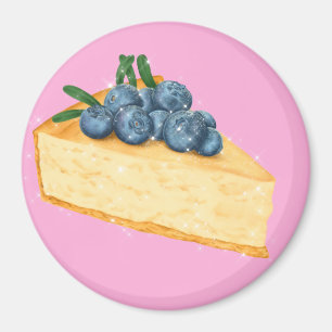 Aimant cheesecake aux bleuets