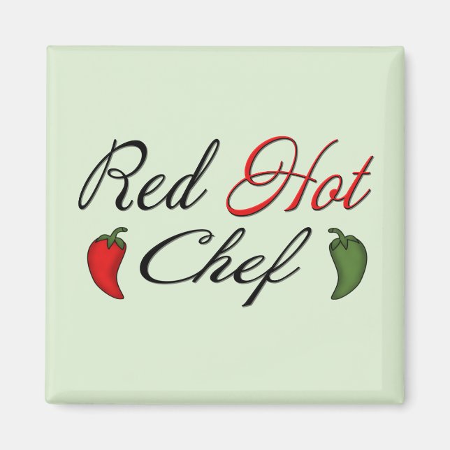 Aimant Chef chaud rouge (Devant)