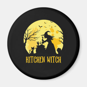 Aimant Chef cuisine cadeau halloween sorcière cuisine