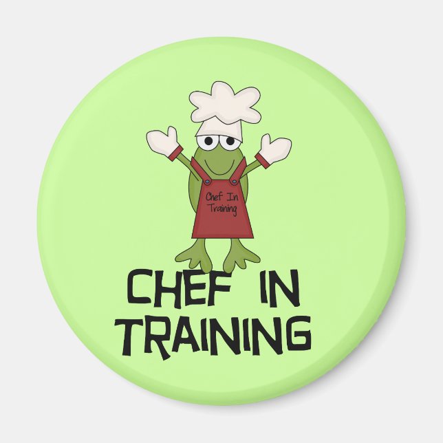 Aimant Chef de grenouille en formation de T-shirts et cad (Devant)