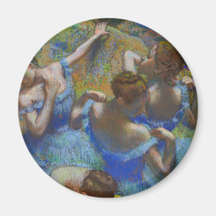 Aimant Chef-d'œuvre d'art fin pastel Danseuses bleues de 