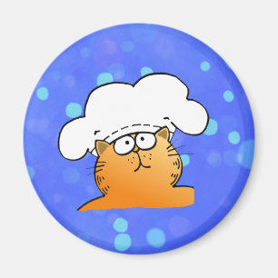 Aimant Chef drôle drôle de Kitty de bande dessinée du