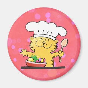 Aimant Chef drôle drôle de la bande dessinée Kitty