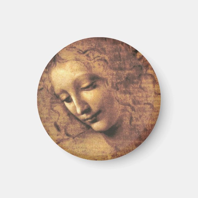 Aimant Chef d'une femme La Scapigliata Leonardo Da Vinci (Devant)