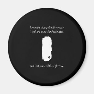 Aimant Chemin des Appalaches - Pistes blanches divisées