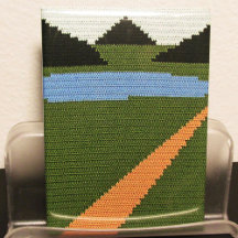 Chemin Dirt Grass Lake Hills Crochet artistique Im
