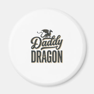 Aimant Chemise à motif de gravure vintage Daddy Dragon_1