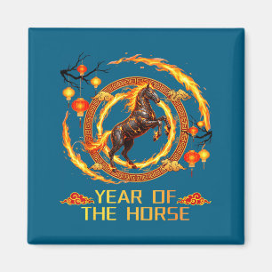 Aimant Chemise Cheval de Feu Chinois