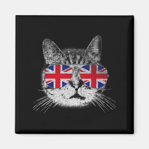 Aimant Chemise de chat Union Jack Drapeau Pays Rétro Angl