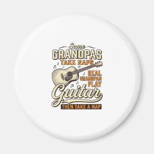 Aimant Chemise de conception de gravure vintage de guitar