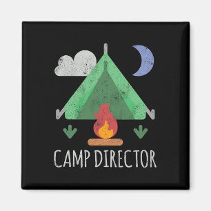 Aimant Chemise de directeur de camp drôle de camping 