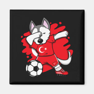 Aimant Chemise de fans de football en Turquie avec Husky