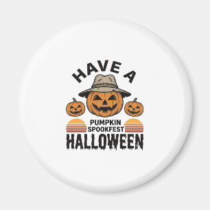 Aimant Chemise de gravure vintage Halloween Citrouille ef