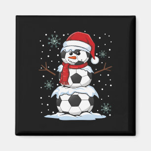Aimant Chemise de Noël de football drôle de bonhomme de n