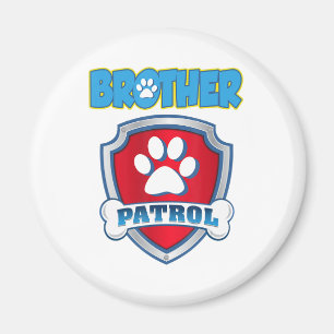 Aimant Chemise de Patrouille Frère - Chien Maman Papa Drô