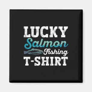Aimant Chemise de pêche au saumon Hommes Poisson Saumon P