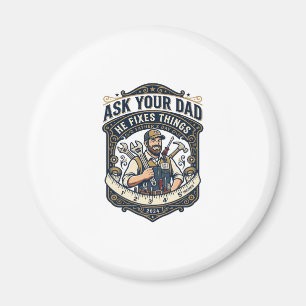 Aimant Chemise de réparation de papa de la fête des pères