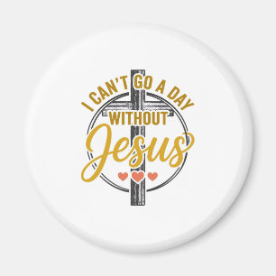 Aimant Chemise de typographie chrétienne Jésus Croix_1
