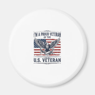Aimant Chemise de vétéran patriotique aigle gravure vinta