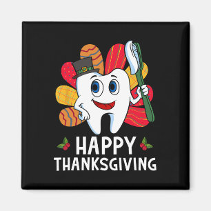 Aimant Chemise dentaire de Thanksgiving joyeux Dents Dind