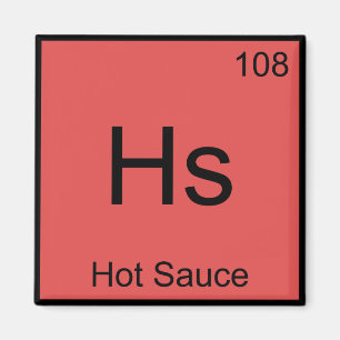 Aimant Chemise drôle symbole d'élément de chimie Hs - Sau