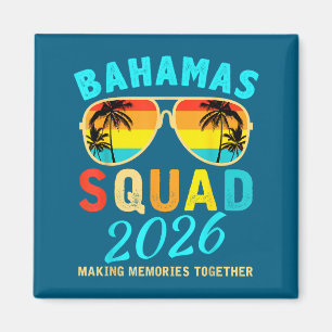 Aimant Chemise Équipe de vacances aux Bahamas Famille Ami