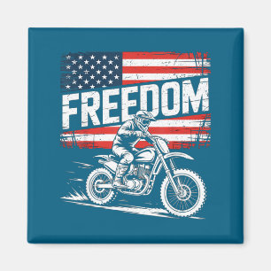 Aimant Chemise Motocross Moto Cross Drapeau Américain